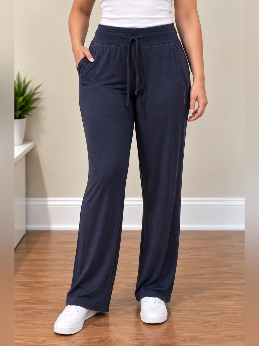 FABLETICS Wide Leg Navy Lounge Pants size XL